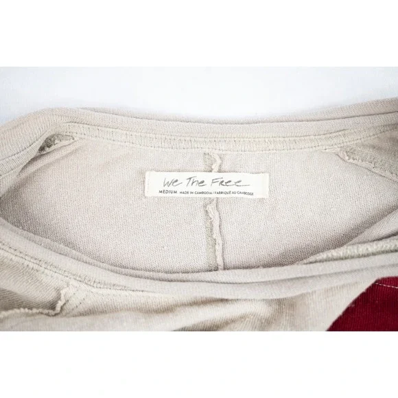 Free People We the Free Awesome Long Sleeved Shirt top Women's Medium oversized - Picture 4 of 8